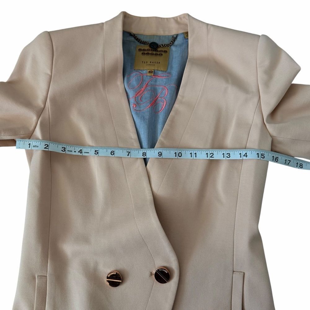 Ted Baker London “Working Title” Blush Pink Blazer Size 0 - Picture 6 of 11